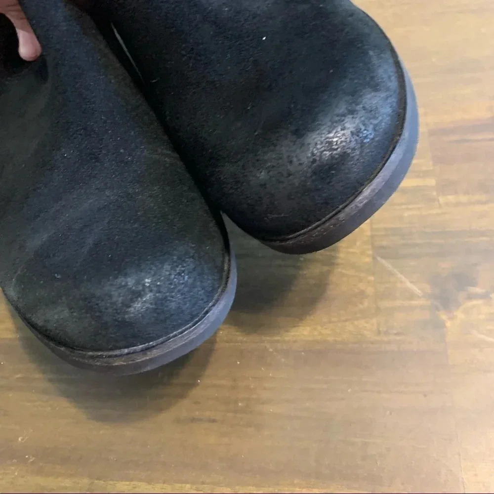 Ugg Briar Ankle Boots Booties Suede Leather Heeled Slouchy Size 7 1/2 - Picture 3 of 10